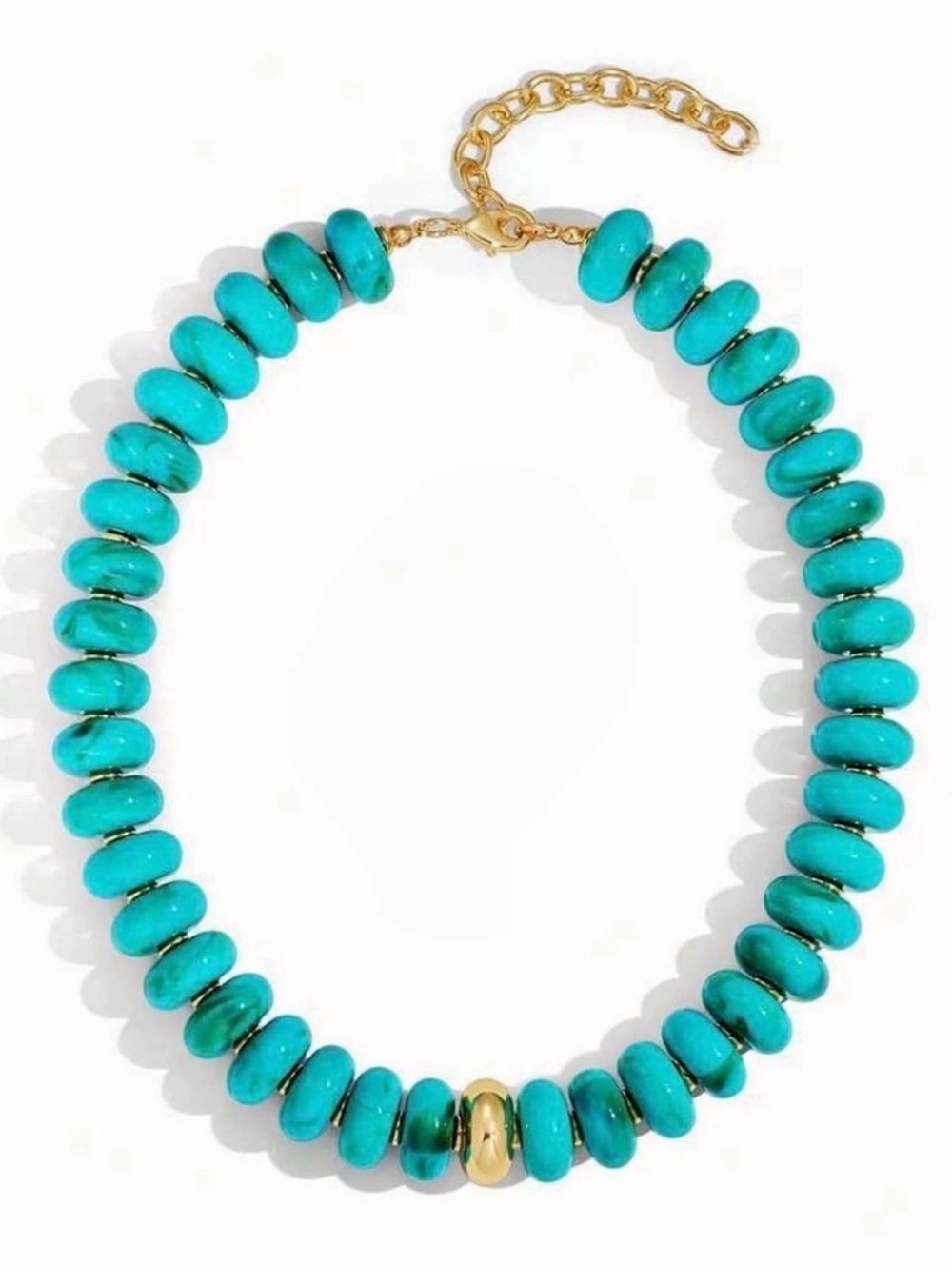 Turquoise Beaded Statement Necklace